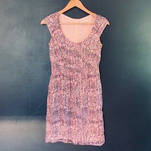 Banana Republic Purple & Pink Silk Dress